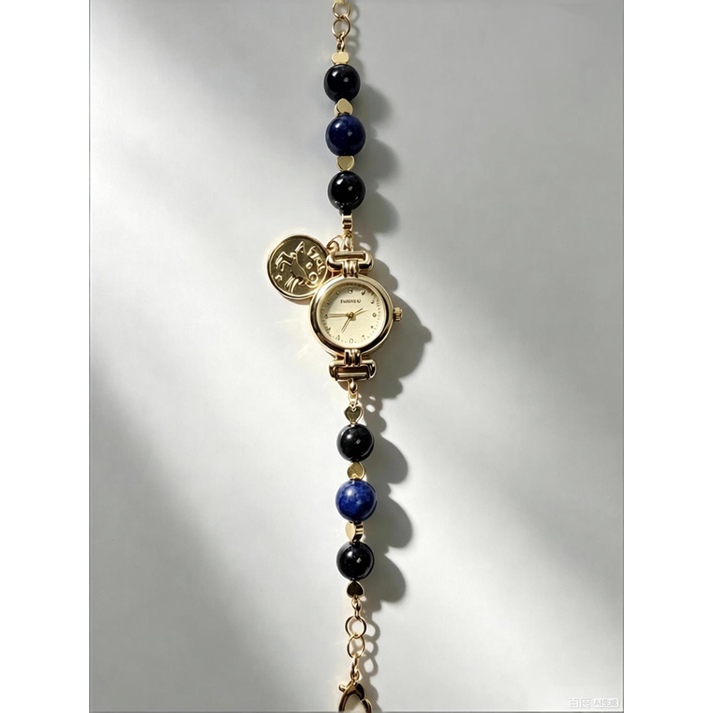 Aries Energy Watch with Garnet & Lapis Lazuli