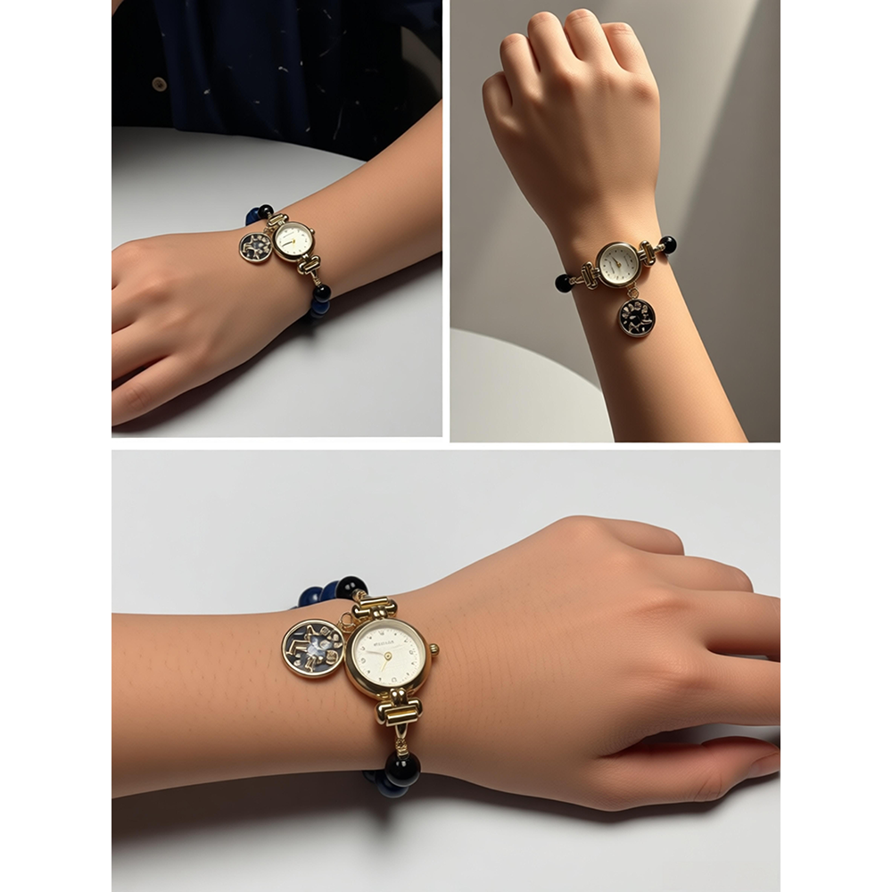 Aries Energy Watch with Garnet & Lapis Lazuli